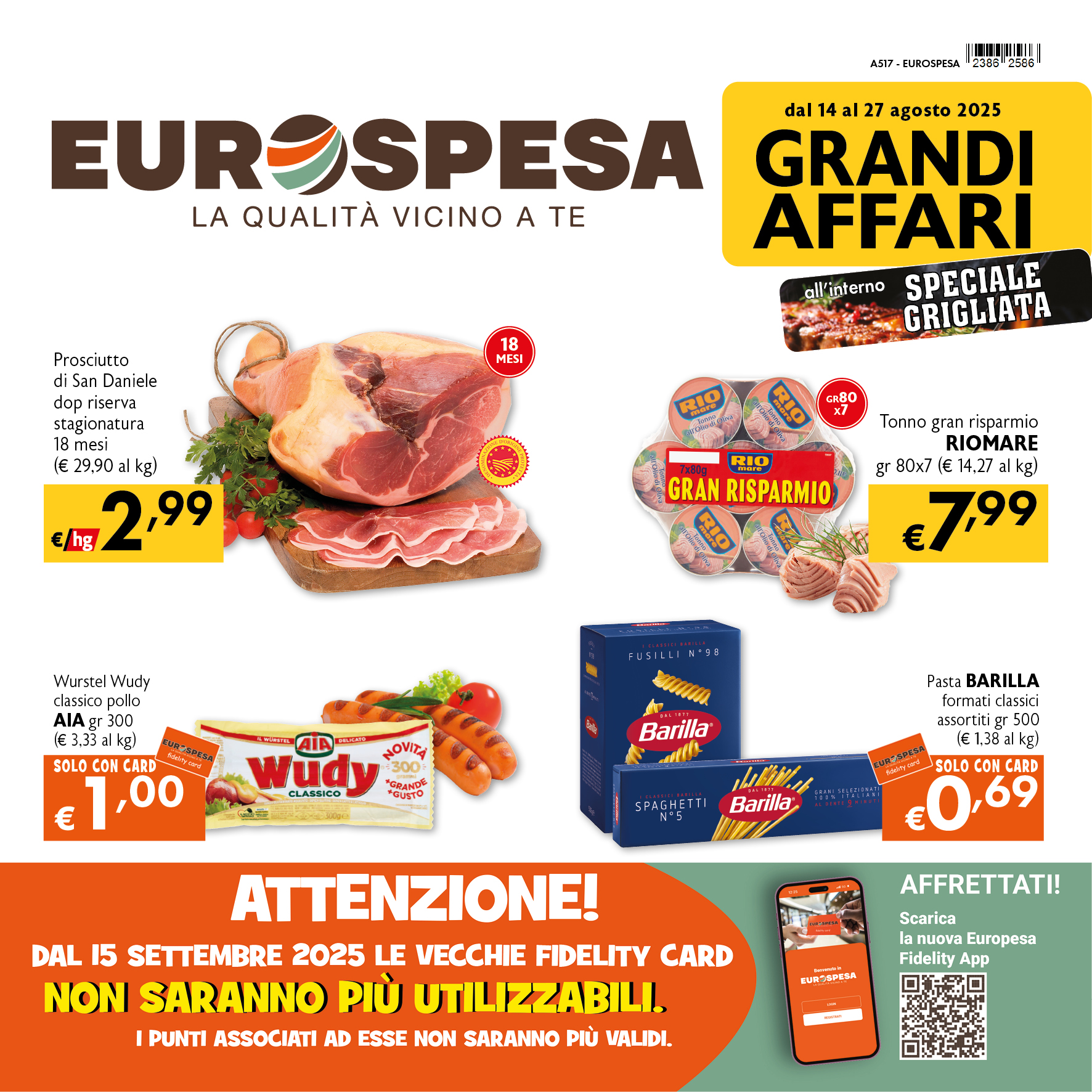 Offerte dal 14 al 27 agosto 2025